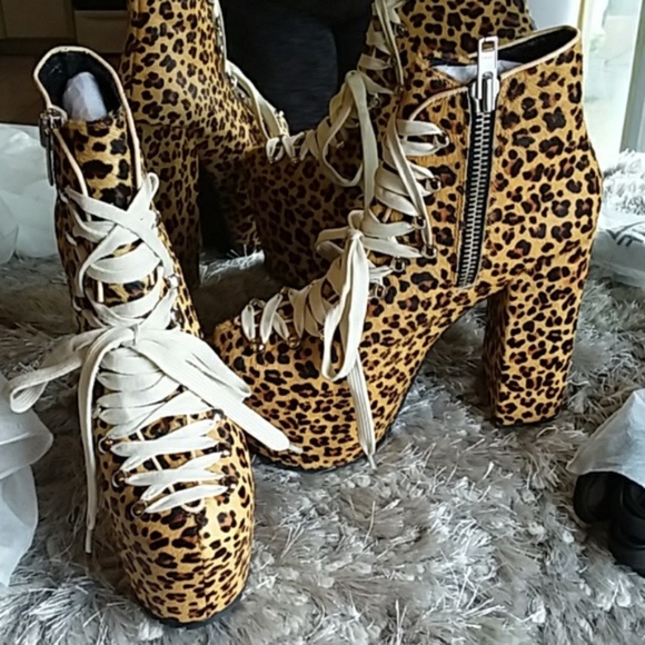 UNIF Shoes - N͙E͙W͙ 6" UNIF 🦇 Hellbound 🦇 Leopard 🐆 boots HP